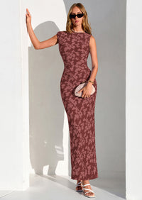 PRETTYGARDEN Womens Floral One Shoulder Maxi Dress Summer Spring Bodycon Ruched Side Slit Elegant Cocktail Party Dresses PRETTYGARDEN