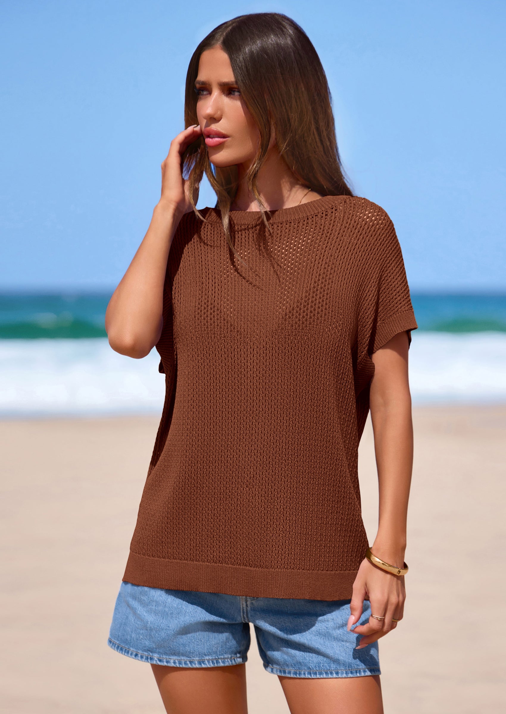 PRETTYGARDEN Women Spring Sweater Vest Business Casual Tank Top Lightweight Cap Sleeve Knit Shirts Trendy Summer Outfits PRETTYGARDEN