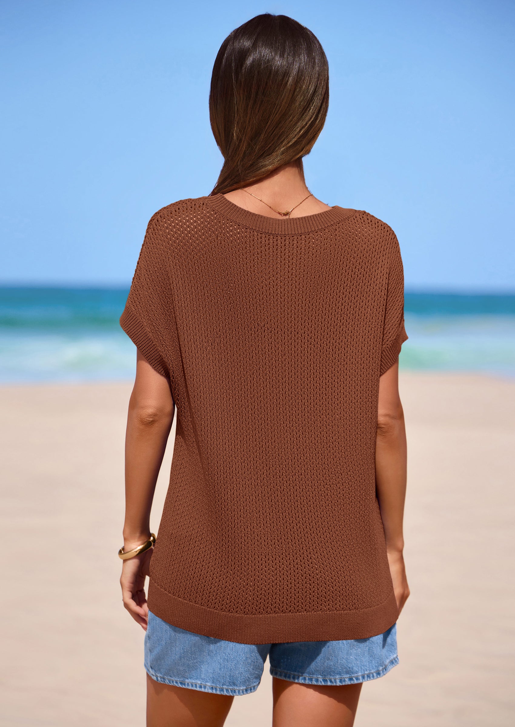 PRETTYGARDEN Women Spring Sweater Vest Business Casual Tank Top Lightweight Cap Sleeve Knit Shirts Trendy Summer Outfits PRETTYGARDEN