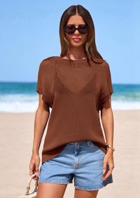 PRETTYGARDEN Women Spring Sweater Vest Business Casual Tank Top Lightweight Cap Sleeve Knit Shirts Trendy Summer Outfits PRETTYGARDEN