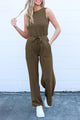 Summer One Piece Outfits Sleeveless Wide Leg Long Pants Jumpsuits