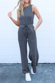 Summer One Piece Outfits Sleeveless Wide Leg Long Pants Jumpsuits