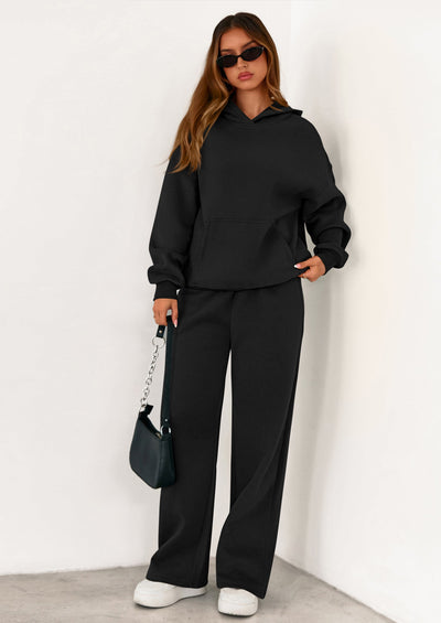 PRETTYGARDEN Women's 2 Piece Outfits Fall Sweatsuits Oversized Hoodies Wide Leg Sweatpants Tracksuits Lounge Matching Sets PRETTYGARDEN