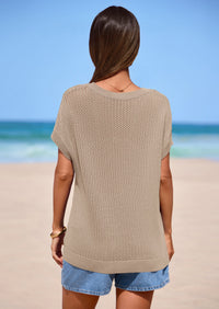 PRETTYGARDEN Women Spring Sweater Vest Business Casual Tank Top Lightweight Cap Sleeve Knit Shirts Trendy Summer Outfits PRETTYGARDEN