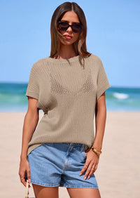 PRETTYGARDEN Women Spring Sweater Vest Business Casual Tank Top Lightweight Cap Sleeve Knit Shirts Trendy Summer Outfits PRETTYGARDEN