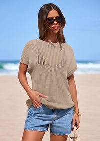 PRETTYGARDEN Women Spring Sweater Vest Business Casual Tank Top Lightweight Cap Sleeve Knit Shirts Trendy Summer Outfits PRETTYGARDEN