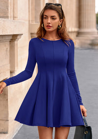 PRETTYGARDEN Fall Cocktail Dresses for Women Elegant Classy Wedding Guest Long Sleeve Homecoming Party A Line Mini Dress