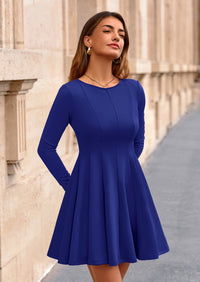 PRETTYGARDEN Fall Cocktail Dresses for Women Elegant Classy Wedding Guest Long Sleeve Homecoming Party A Line Mini Dress