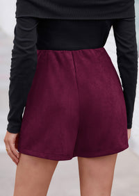 PRETTYGARDEN Fall Mini Skirts for Women Trendy High Waisted Asymmetrical Knit Suede Skirt Shorts Cute Y2k Outfits