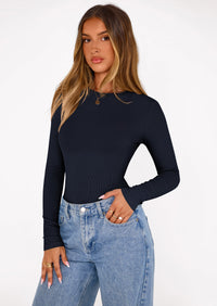 PRETTYGARDEN Bodysuits for Women 2025 Fall Long Sleeve Shirts Slim Fitted Basic Ribbed Layering Tops Fashion Winter Clothing PRETTYGARDEN