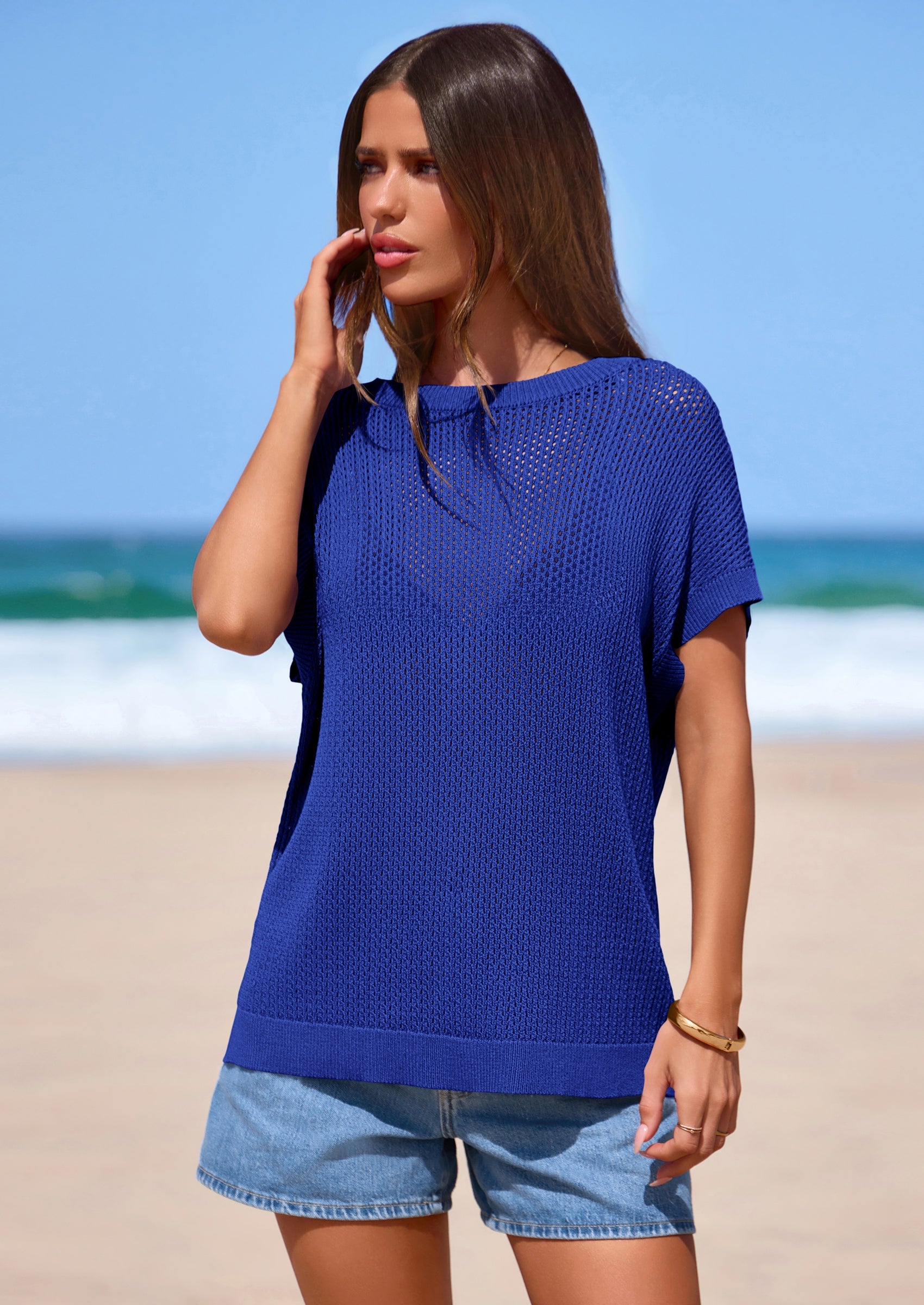 PRETTYGARDEN Women Spring Sweater Vest Business Casual Tank Top Lightweight Cap Sleeve Knit Shirts Trendy Summer Outfits PRETTYGARDEN