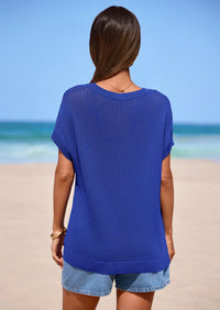 PRETTYGARDEN Women Spring Sweater Vest Business Casual Tank Top Lightweight Cap Sleeve Knit Shirts Trendy Summer Outfits PRETTYGARDEN