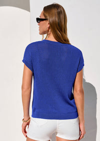 PRETTYGARDEN Women Spring Sweater Vest Business Casual Tank Top Lightweight Cap Sleeve Knit Shirts Trendy Summer Outfits PRETTYGARDEN