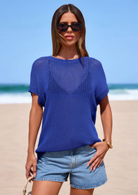 PRETTYGARDEN Women Spring Sweater Vest Business Casual Tank Top Lightweight Cap Sleeve Knit Shirts Trendy Summer Outfits PRETTYGARDEN