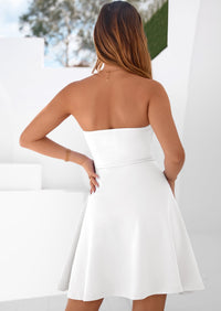 PRETTYGARDEN Women's Strapless Mini Summer Dress Spring A Line Tube Top Sundress Cocktail Party Short Dresses PRETTYGARDEN