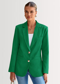 PRETTYGARDEN Blazers for Women Business Casual Long Sleeve Lapel Open Front Suit Jacket Work Blazer with Pockets