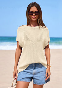 PRETTYGARDEN Women Spring Sweater Vest Business Casual Tank Top Lightweight Cap Sleeve Knit Shirts Trendy Summer Outfits PRETTYGARDEN