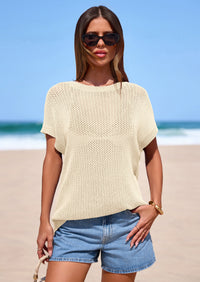 PRETTYGARDEN Women Spring Sweater Vest Business Casual Tank Top Lightweight Cap Sleeve Knit Shirts Trendy Summer Outfits PRETTYGARDEN