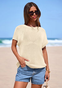 PRETTYGARDEN Women Spring Sweater Vest Business Casual Tank Top Lightweight Cap Sleeve Knit Shirts Trendy Summer Outfits PRETTYGARDEN