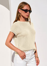 PRETTYGARDEN Women Spring Sweater Vest Business Casual Tank Top Lightweight Cap Sleeve Knit Shirts Trendy Summer Outfits PRETTYGARDEN