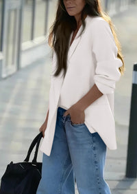 PRETTYGARDEN Fall Blazers for Women Business Casual Long Sleeve Lapel Pockets Dressy Suit Jackets Work Office Clothes