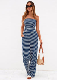 PRETTYGARDEN Summer Sets Women 2 Piece Outfits Matching Striped Loungewear Spring Airport Travel Beach Vacation Clothes PRETTYGARDEN