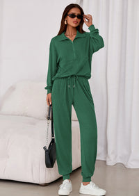 PRETTYGARDEN Women's Fall 2 Piece Lounge Sets Zip Up Sweatshirt Jogger Pants Sweat Track Suits Travel Outfit Winter Clothing