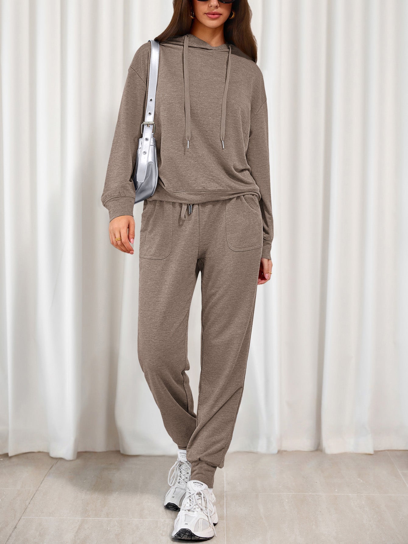 PRETTYGARDEN Women's Two Piece Outfits Sweatsuits Lounge Sets Hoodies Sweatshirt Joggers Sweatpants Fall Fashion Clothes