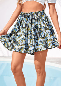 PRETTYGARDEN Women's Flowy Shorts Summer Fashion Beach Vacation Clothes Casual High Waist Wide Leg Ruffle Shorts