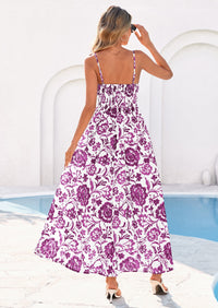 PRETTYGARDEN Womens Spring Boho Maxi Dress Eyelet Floral Long Flowy Sundresses Summer Beach Vacation Clothes PRETTYGARDEN