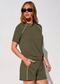 PRETTYGARDEN Sweatsuits Women 2 Piece Outfit Summer Lounge Shorts Sets Matching Spring Travel Beach Vacation Clothes PRETTYGARDEN