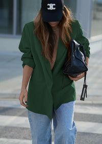 PRETTYGARDEN Fall Blazers for Women Business Casual Long Sleeve Lapel Pockets Dressy Suit Jackets Work Office Clothes