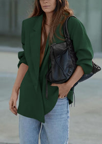 PRETTYGARDEN Fall Blazers for Women Business Casual Long Sleeve Lapel Pockets Dressy Suit Jackets Work Office Clothes