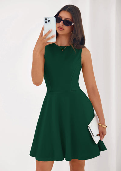 PRETTYGARDEN A Line Dresses for Women Elegant Classy Sleeveless Summer Short Tank Cocktail Party Spring Mini Dress PRETTYGARDEN