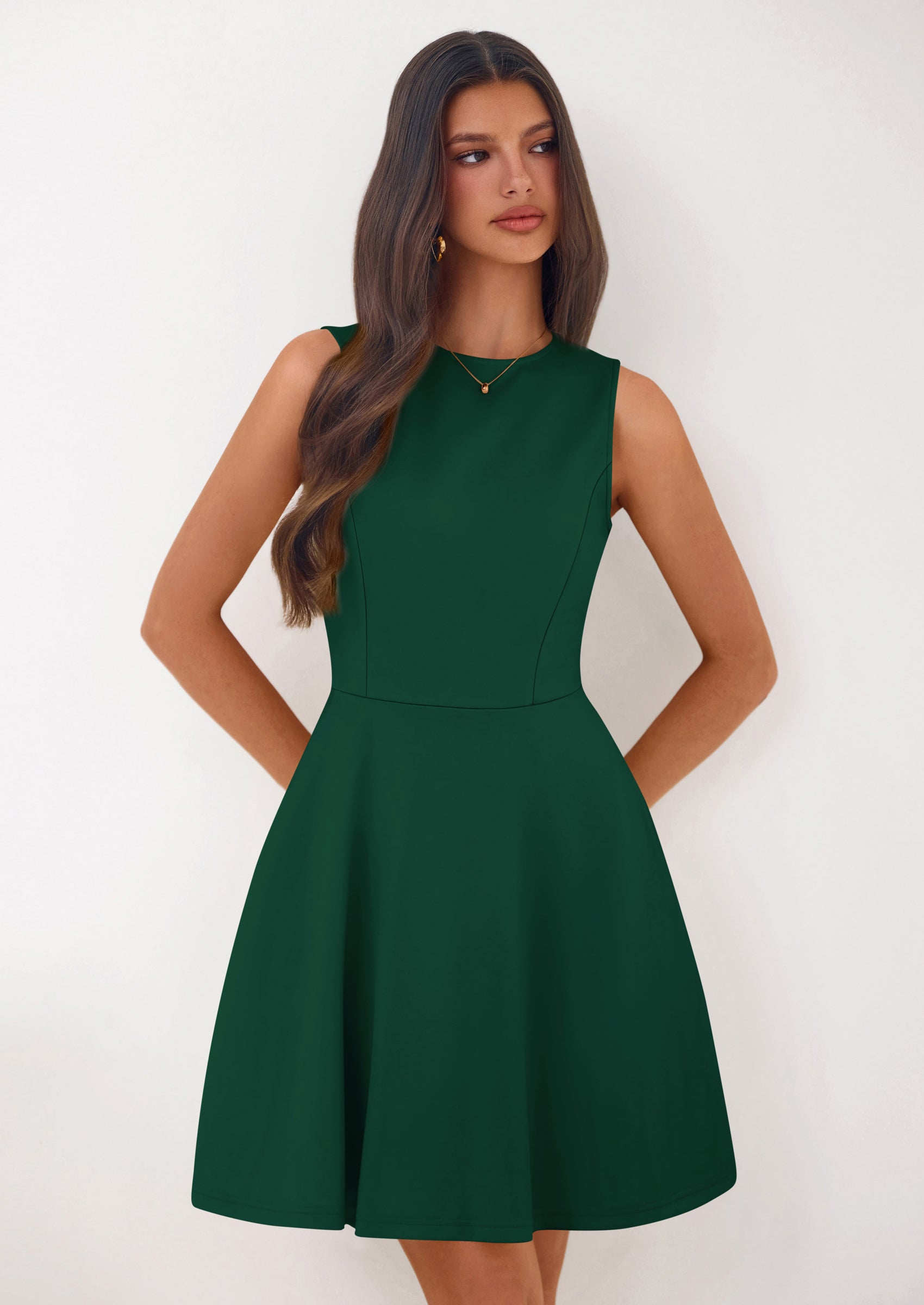 PRETTYGARDEN A Line Dresses for Women Elegant Classy Sleeveless Summer Short Tank Cocktail Party Spring Mini Dress PRETTYGARDEN