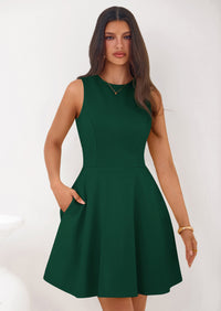 PRETTYGARDEN A Line Dresses for Women Elegant Classy Sleeveless Summer Short Tank Cocktail Party Spring Mini Dress PRETTYGARDEN