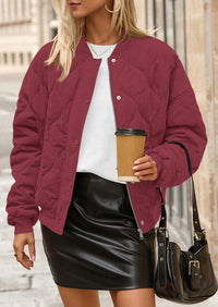 PRETTYGARDEN Women's Quilted Bomber Jacket Fall Fashion Lightweight Cropped Zip up Outerwear Winter Puffer Coats Pockets
