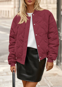 PRETTYGARDEN Women's Quilted Bomber Jacket Fall Fashion Lightweight Cropped Zip up Outerwear Winter Puffer Coats Pockets
