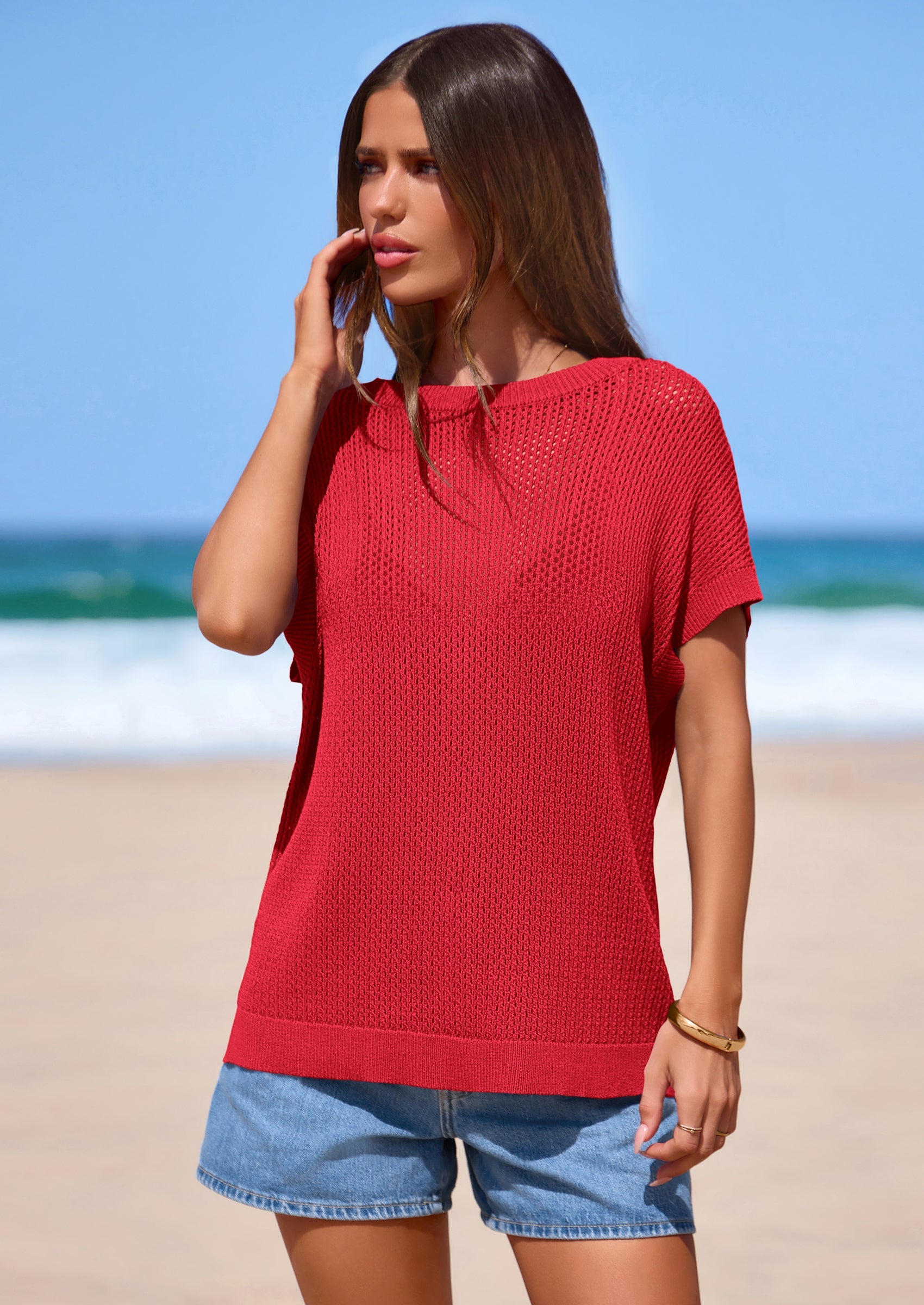 PRETTYGARDEN Women Spring Sweater Vest Business Casual Tank Top Lightweight Cap Sleeve Knit Shirts Trendy Summer Outfits PRETTYGARDEN