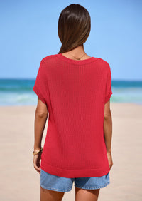 PRETTYGARDEN Women Spring Sweater Vest Business Casual Tank Top Lightweight Cap Sleeve Knit Shirts Trendy Summer Outfits PRETTYGARDEN