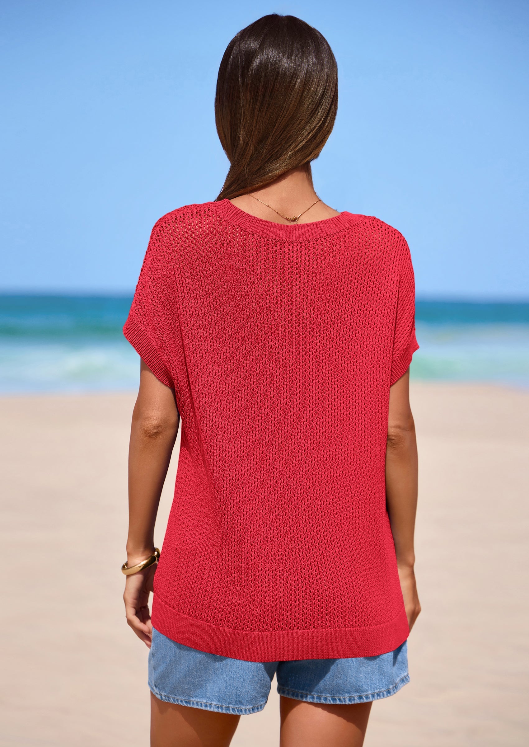 PRETTYGARDEN Women Spring Sweater Vest Business Casual Tank Top Lightweight Cap Sleeve Knit Shirts Trendy Summer Outfits PRETTYGARDEN