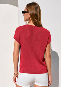 PRETTYGARDEN Women Spring Sweater Vest Business Casual Tank Top Lightweight Cap Sleeve Knit Shirts Trendy Summer Outfits PRETTYGARDEN