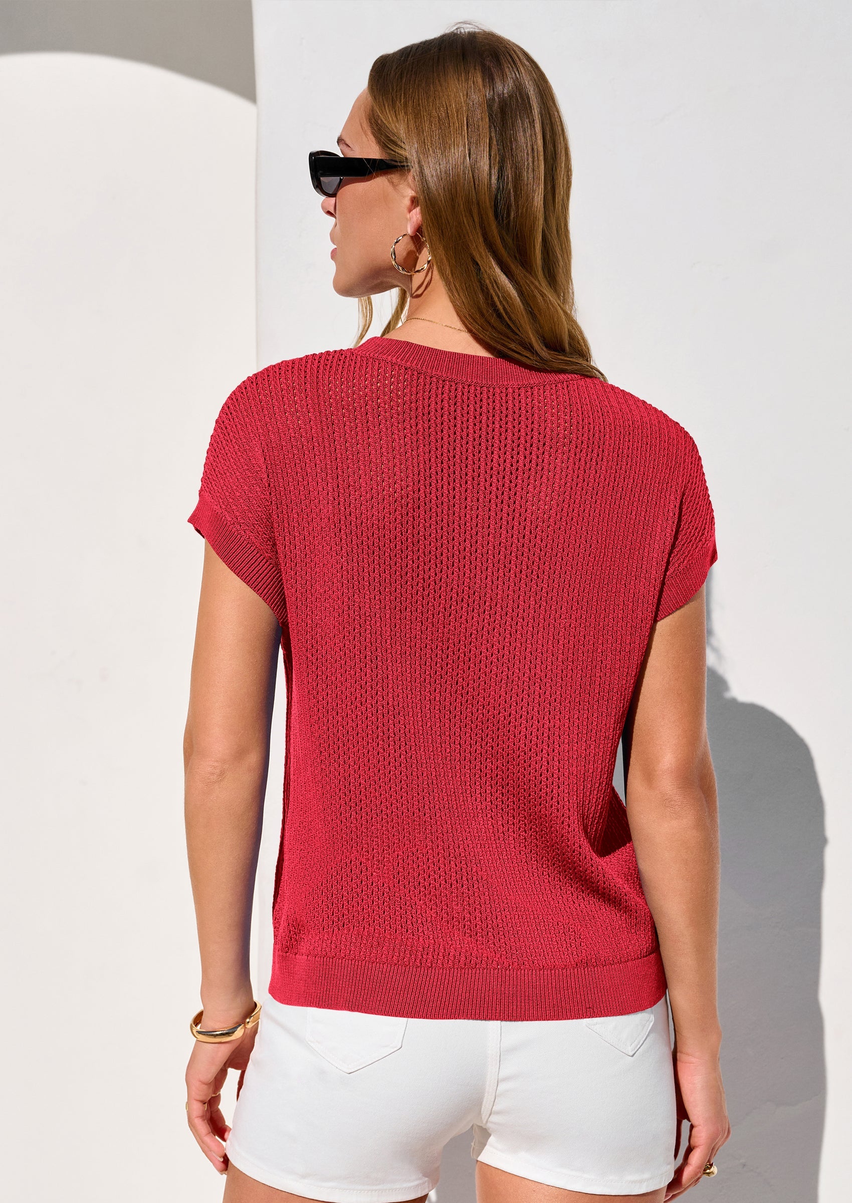 PRETTYGARDEN Women Spring Sweater Vest Business Casual Tank Top Lightweight Cap Sleeve Knit Shirts Trendy Summer Outfits PRETTYGARDEN