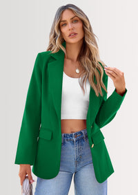 PRETTYGARDEN Women's Spring Fall Business Casual Blazers Long Sleeve Notch Lapel Trendy Work Office Blazer Jackets Outerwear