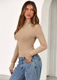 PRETTYGARDEN Women's Turtleneck Long Sleeve Shirts Fall Basic Tees Ribbed Fitted Tops Thermal Layering Knit Top Clothes