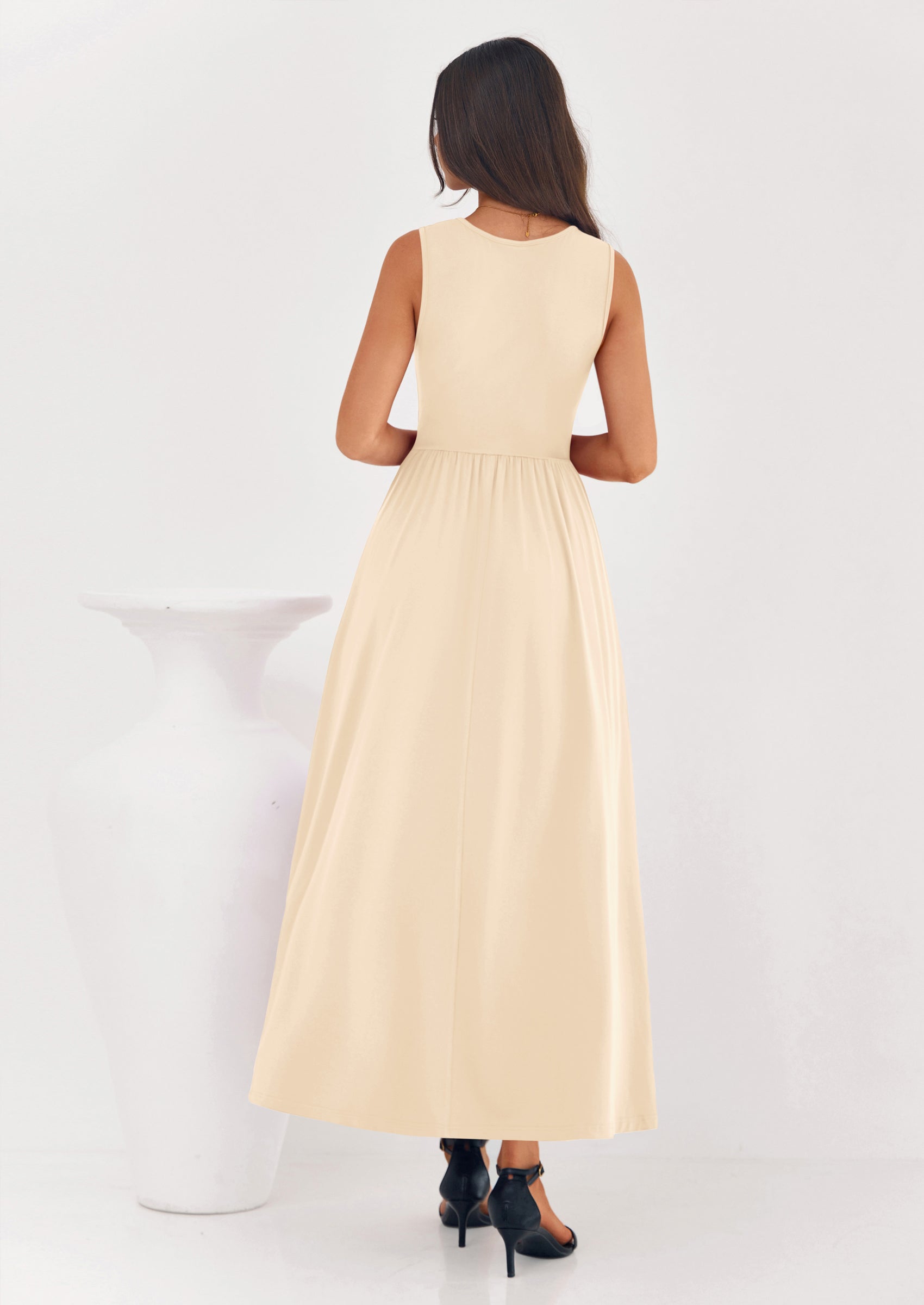 PRETTYGARDEN Summer Maxi Dresses for Women Sleeveless A Line Flowy Long Casual Sundress Wedding Guest Fashion Clothing PRETTYGARDEN