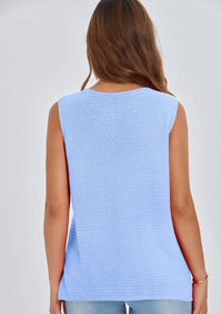 PRETTYGARDEN Women's Knit Sweater Vest Summer Sleeveless Button Down Tank Tops Trendy Business Casual Outfits PRETTYGARDEN