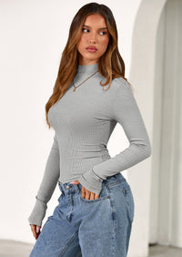 PRETTYGARDEN Women's Turtleneck Long Sleeve Shirts Fall Basic Tees Ribbed Fitted Tops Thermal Layering Knit Top Clothes