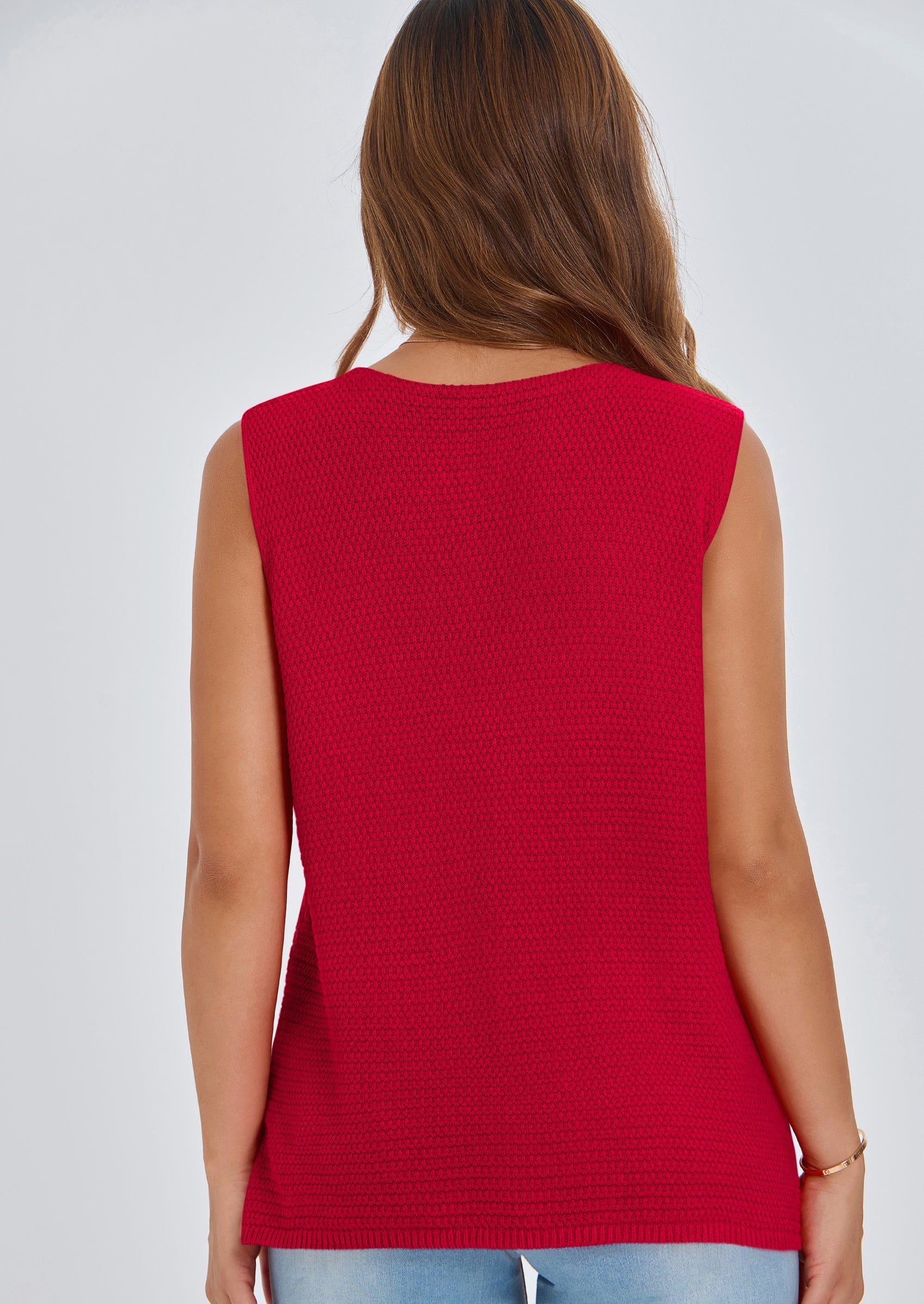 PRETTYGARDEN Women's Knit Sweater Vest Summer Sleeveless Button Down Tank Tops Trendy Business Casual Outfits PRETTYGARDEN