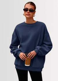 PRETTYGARDEN Oversized Sweatshirt for Women Fall Outfits Crewneck Long Sleeve Tops Fleece Pullover Winter Clothing